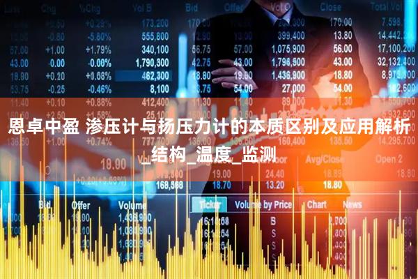 恩卓中盈 渗压计与扬压力计的本质区别及应用解析_结构_温度_监测
